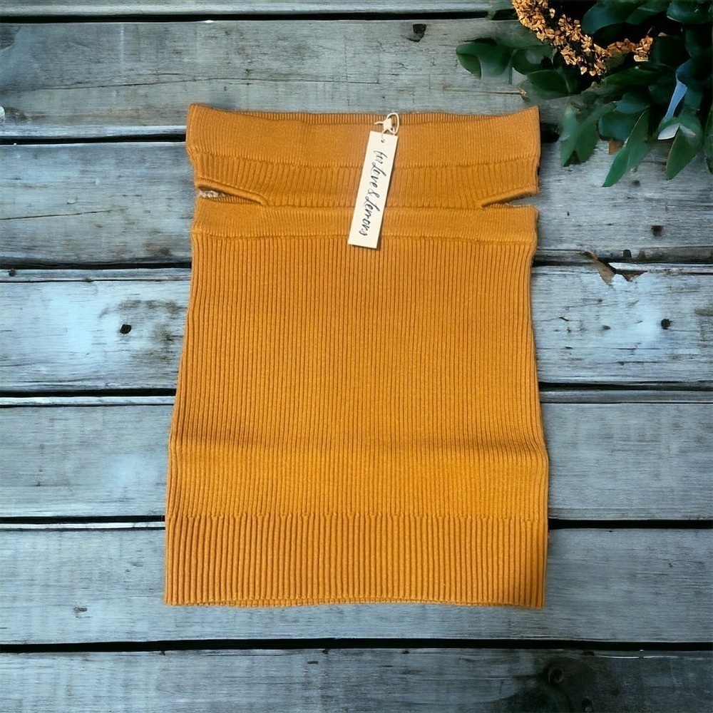 For Love and Lemons Orange Mini Skirt small